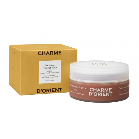 Gommage Corps et Visage Cristaux roses & coque d'argan 200 g